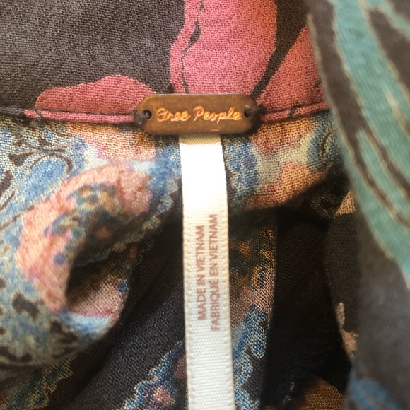 Free People Violet Hill Floral Printed Tunic Size 2 - Picture 7 of 10